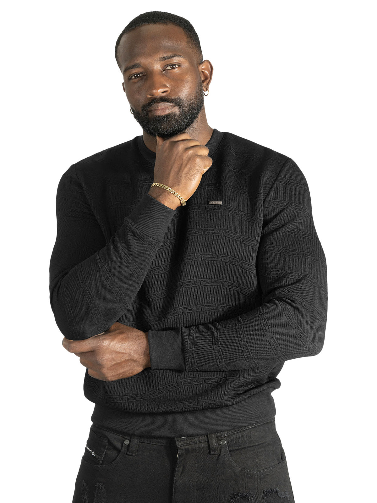 M4412 Bianco Crewneck - Black