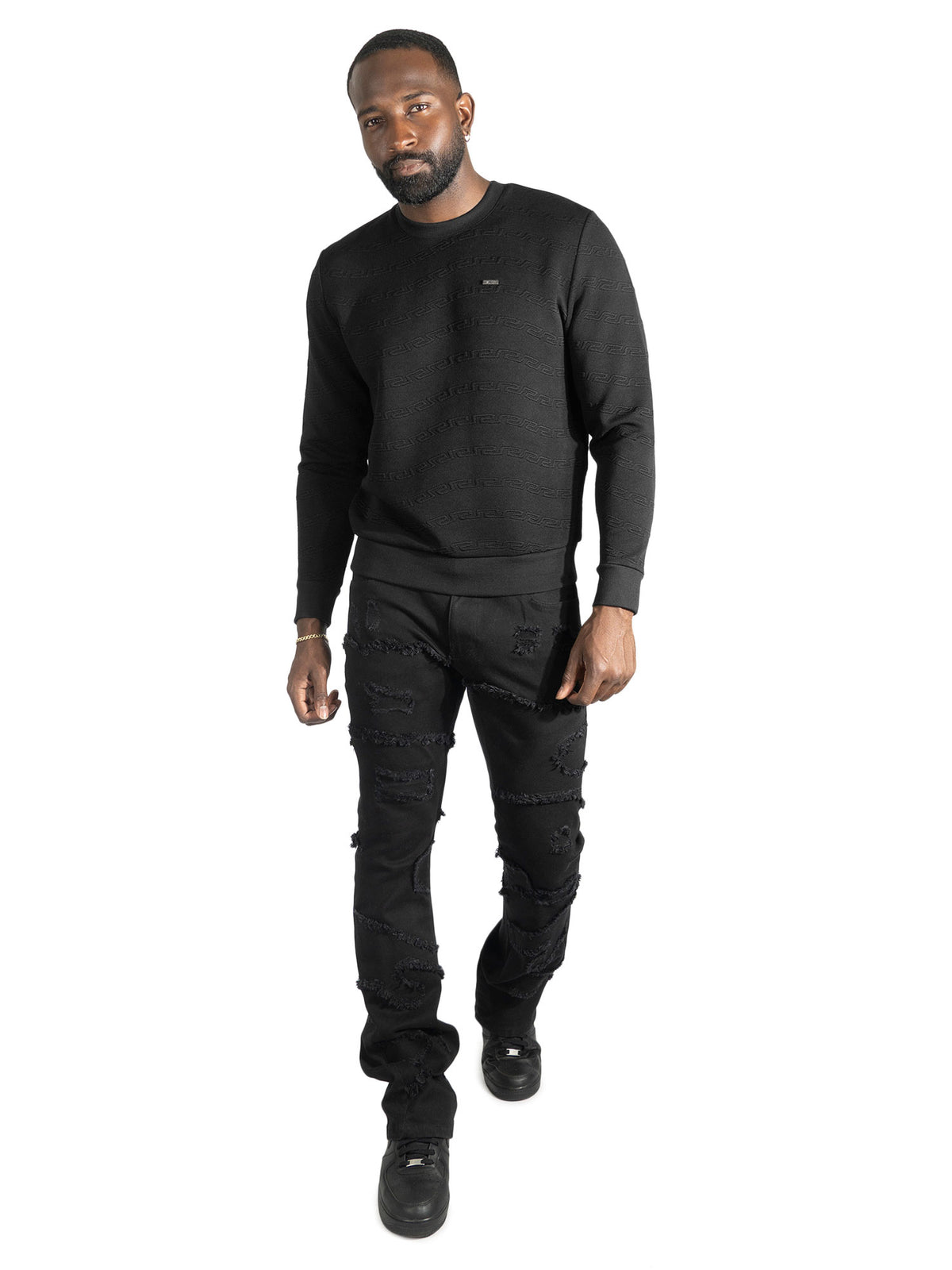 M4412 Bianco Crewneck - Black