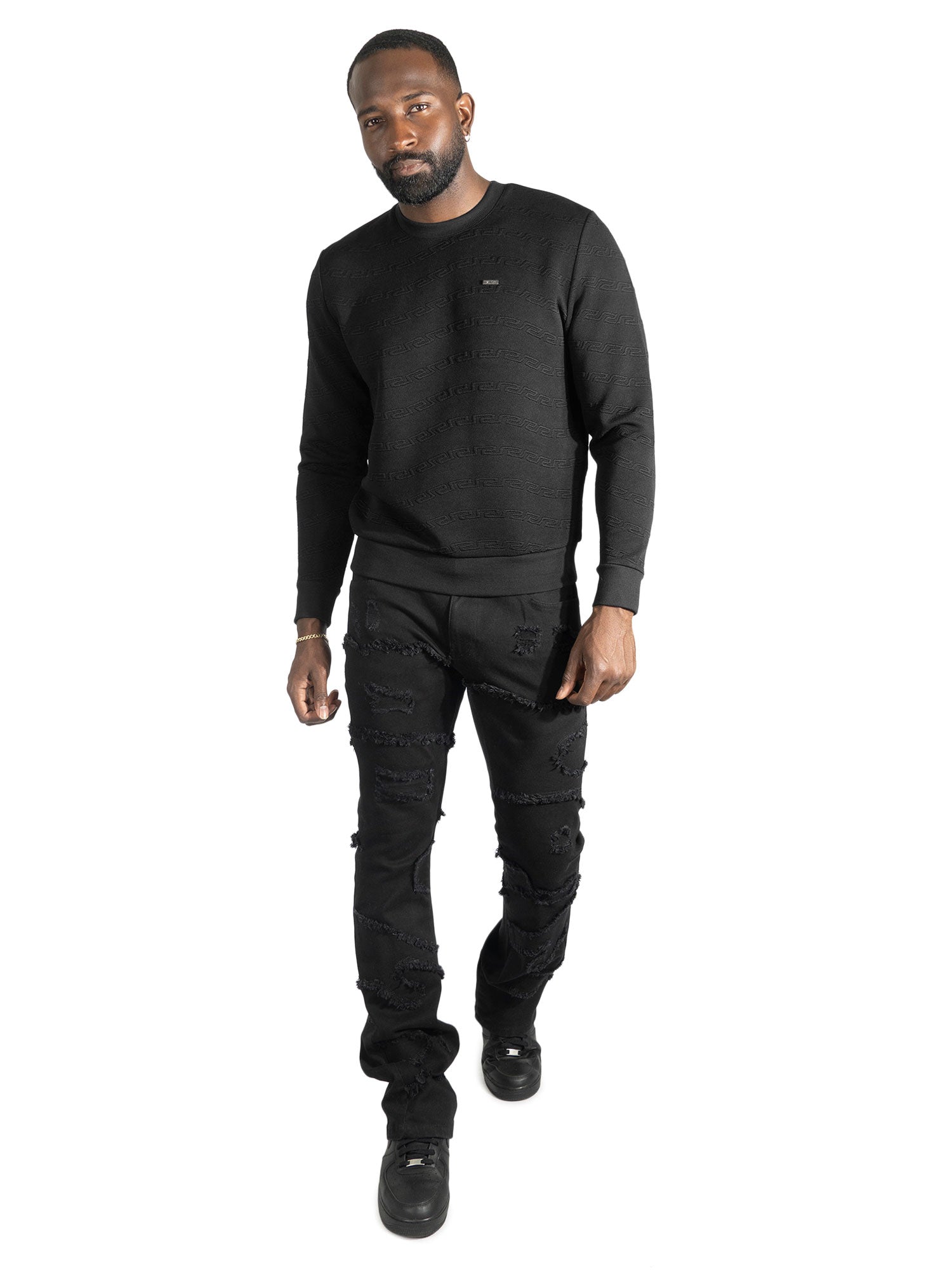 M4412 Bianco Crewneck - Black