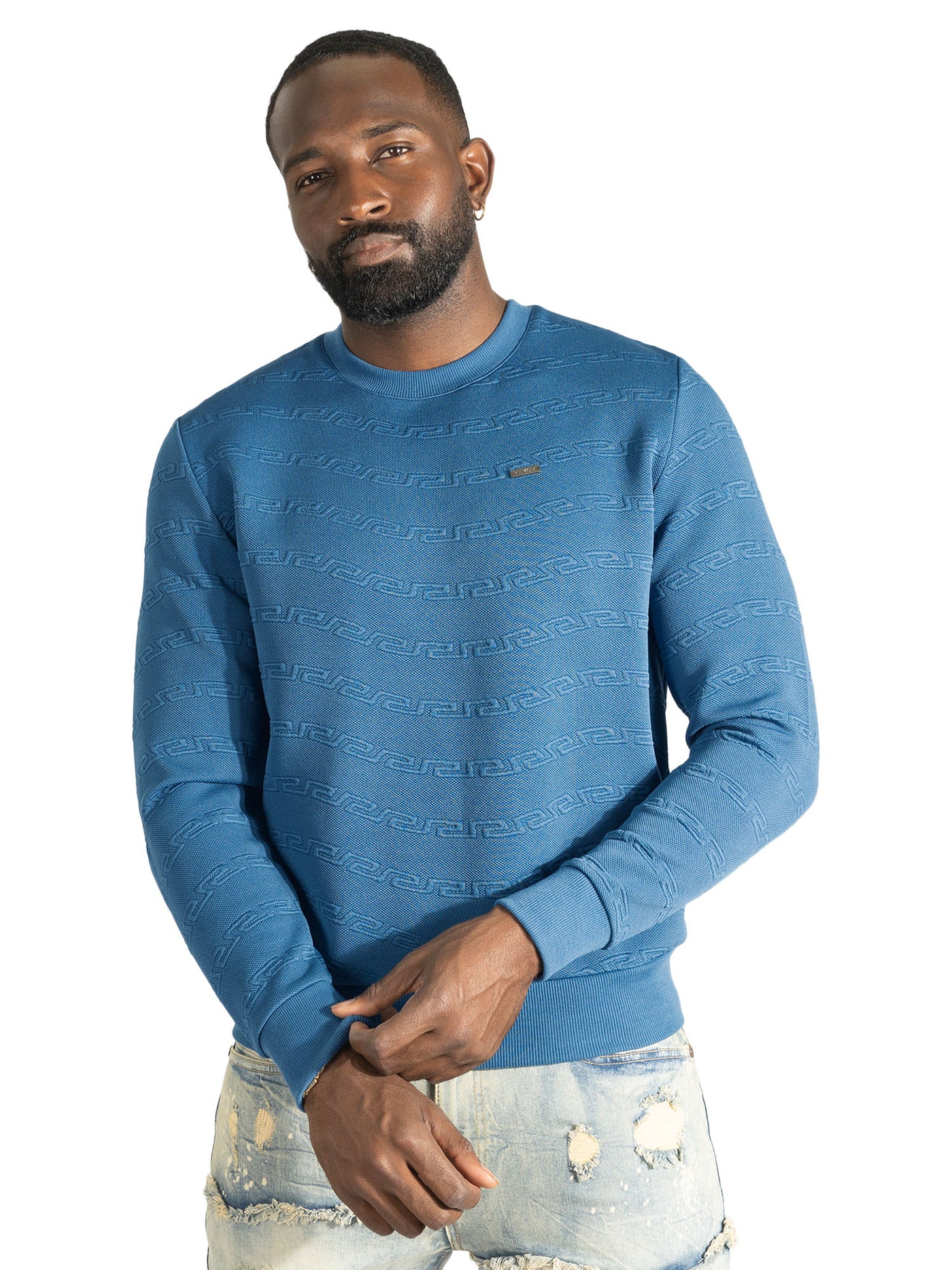 Sweatshirt | M4412 Bianco Crewneck - Blue