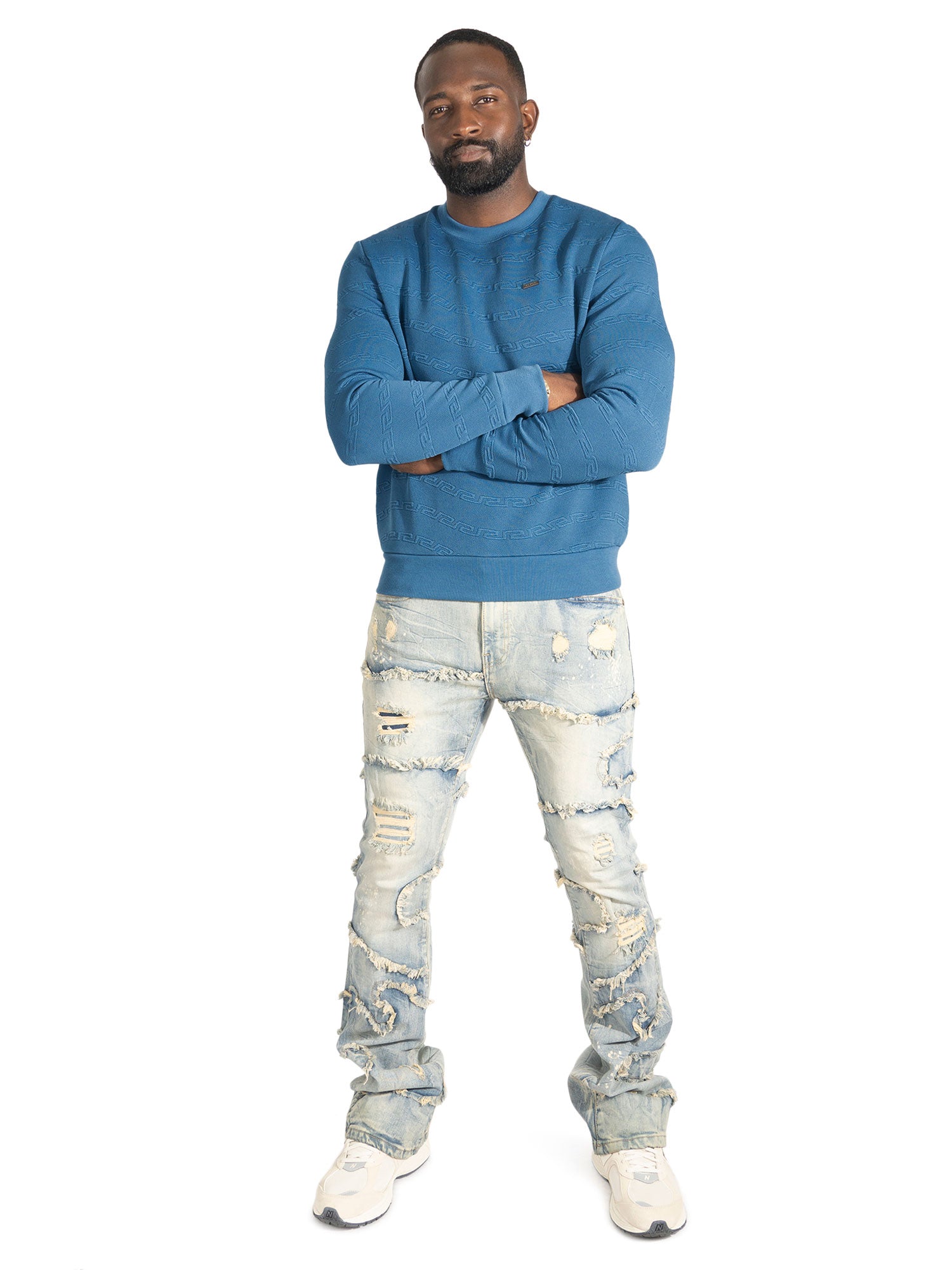 M4412 Bianco Crewneck - Blue