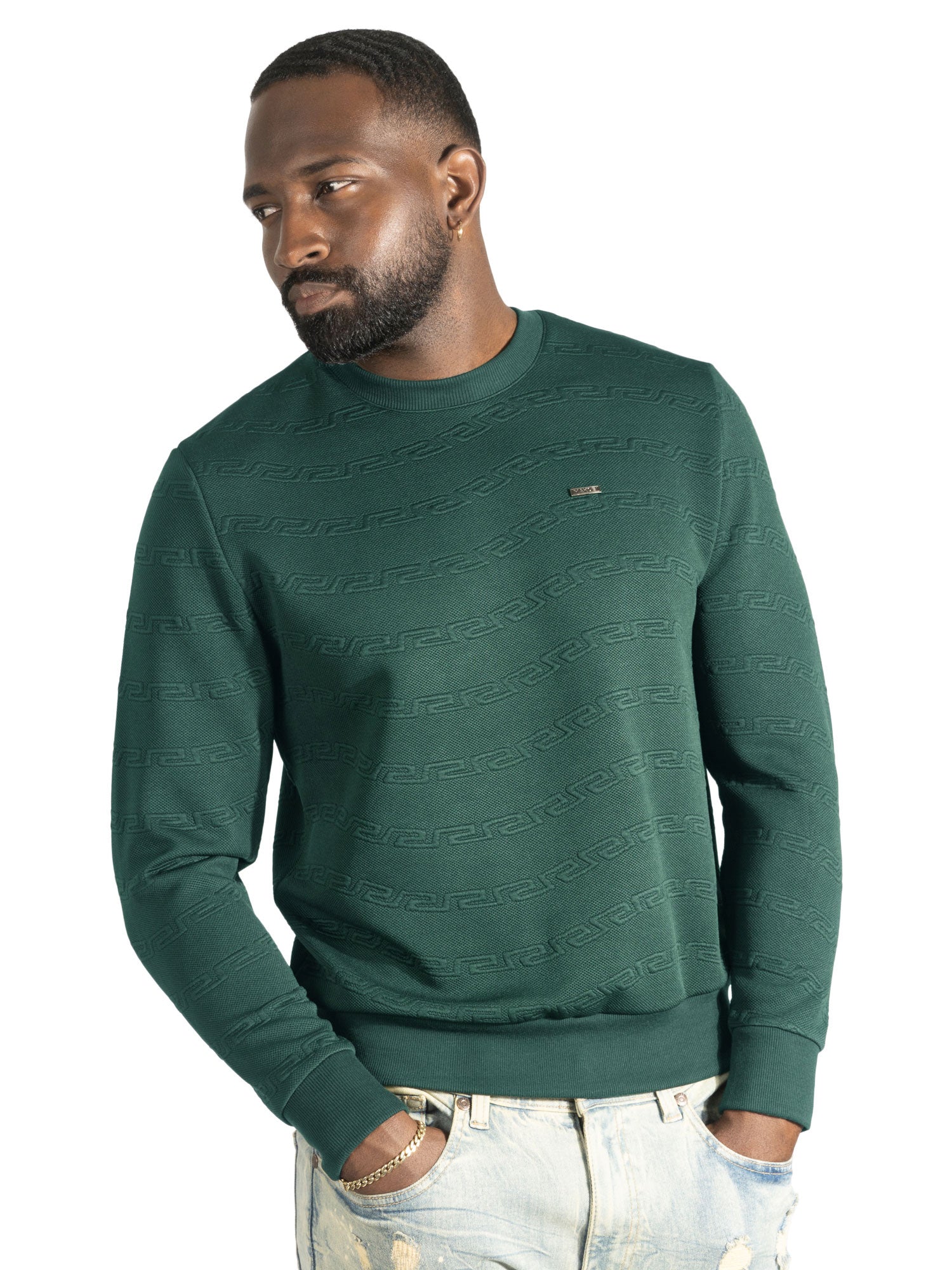 Sweatshirt | M4412 Bianco Crewneck - Green