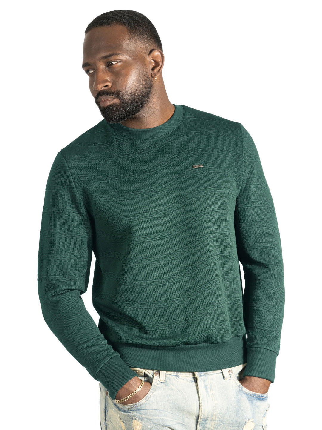 Sweatshirt | M4412 Bianco Crewneck - Green