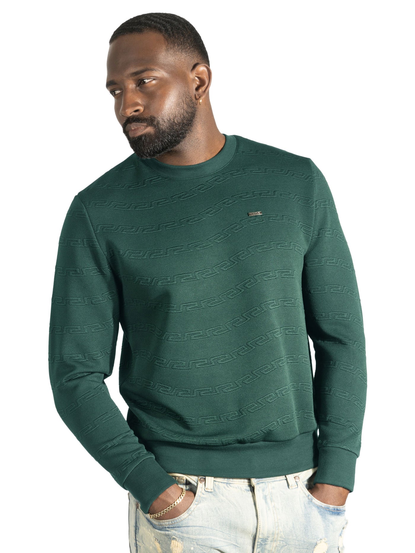 Sweatshirt | M4412 Bianco Crewneck - Green