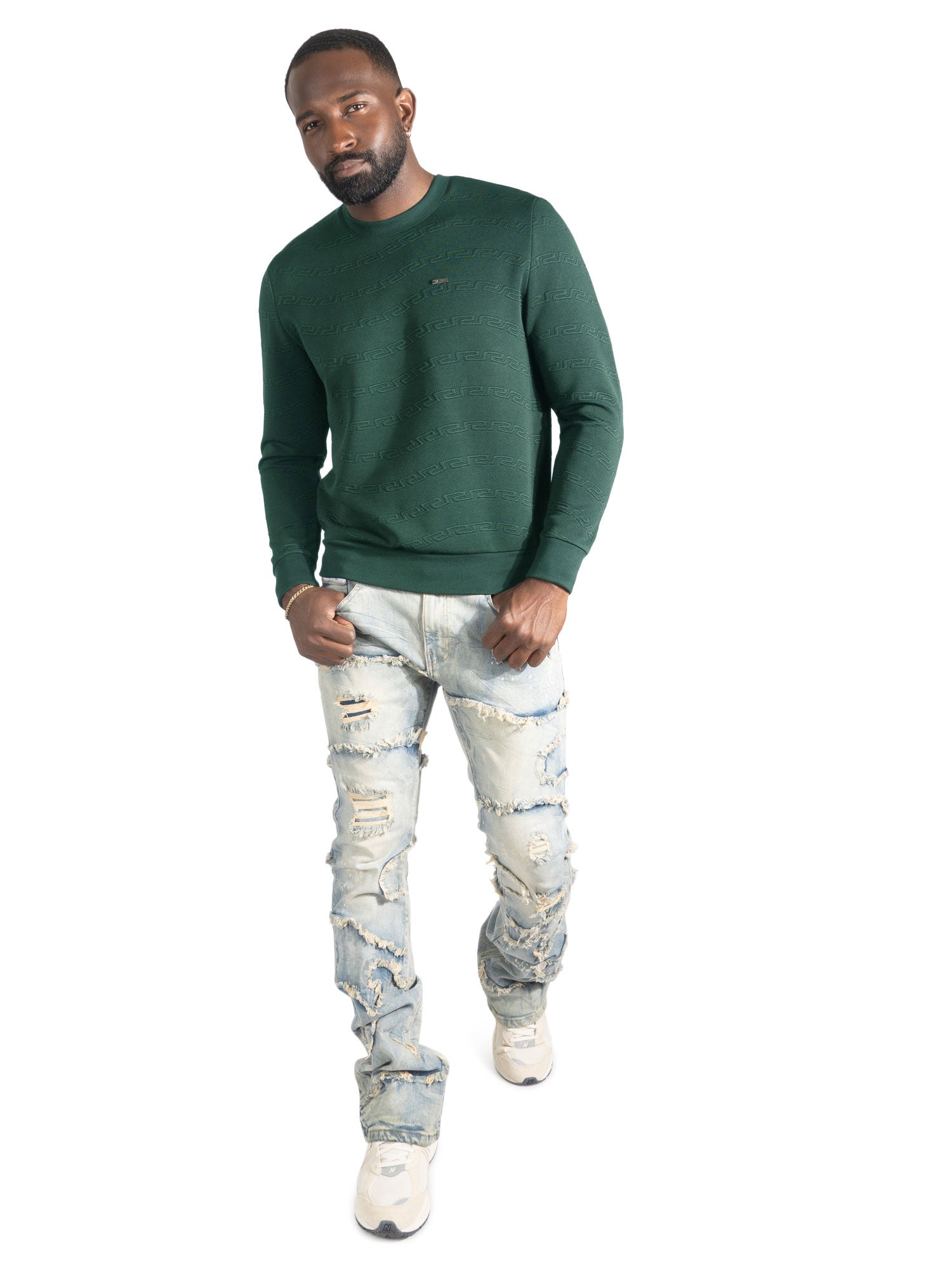 M4412 Bianco Crewneck - Green