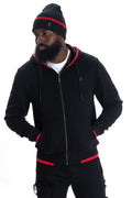 Makobi M4432 Amalfi Knit Hoodie in Black
