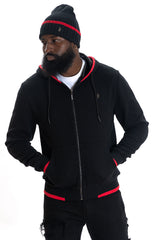 Makobi M4432 Amalfi Knit Hoodie in Black