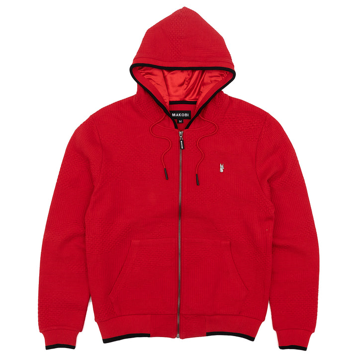 M4432 Amalfi Knit Hoodie - Red