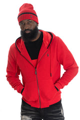 Makobi M4432 Amalfi Knit Hoodie in Red
