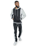 Makobi M4490 Beanchi Jacquard Hoody Set in Black, view 2