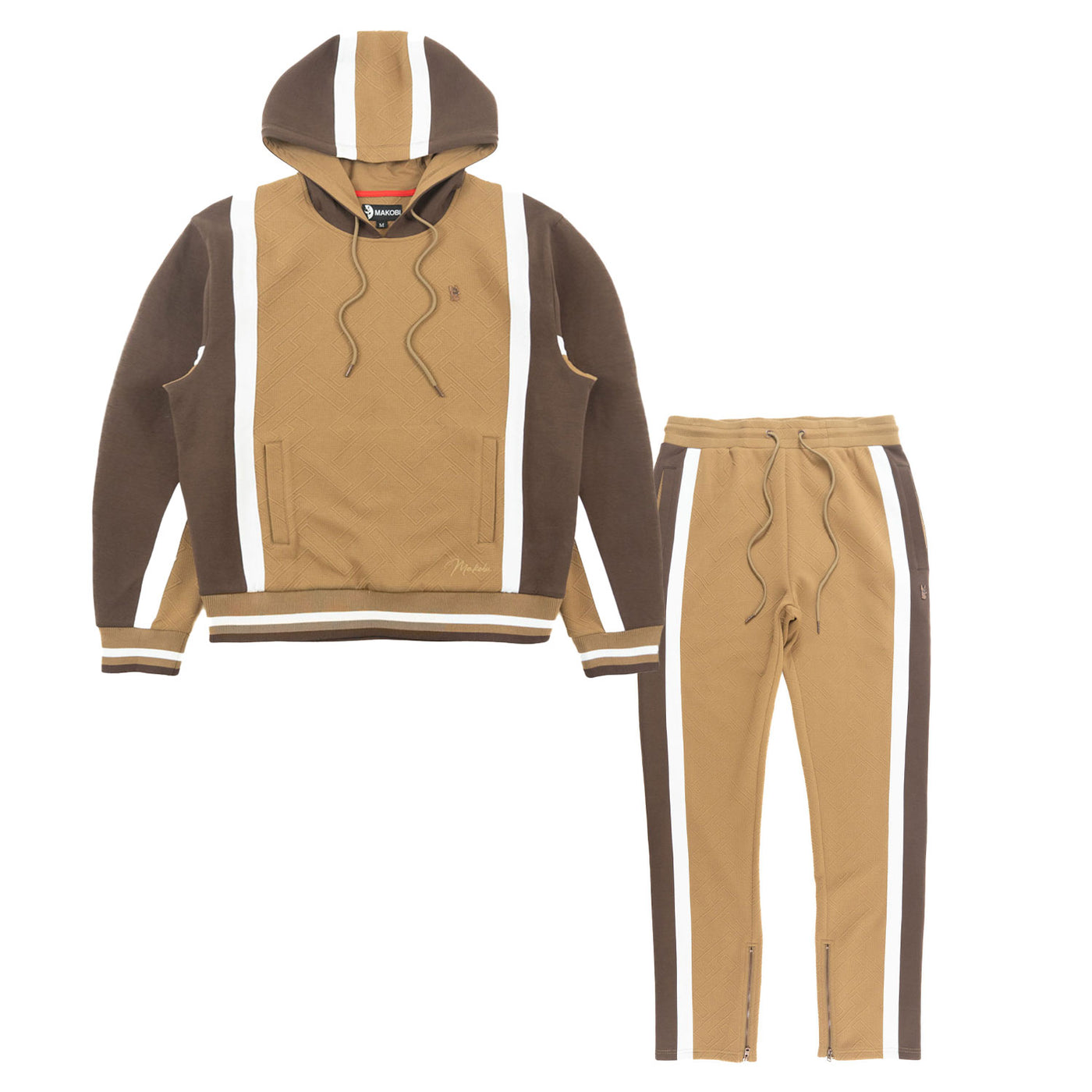 M4490 Beanchi Jacquard Hoody Set - Mocha