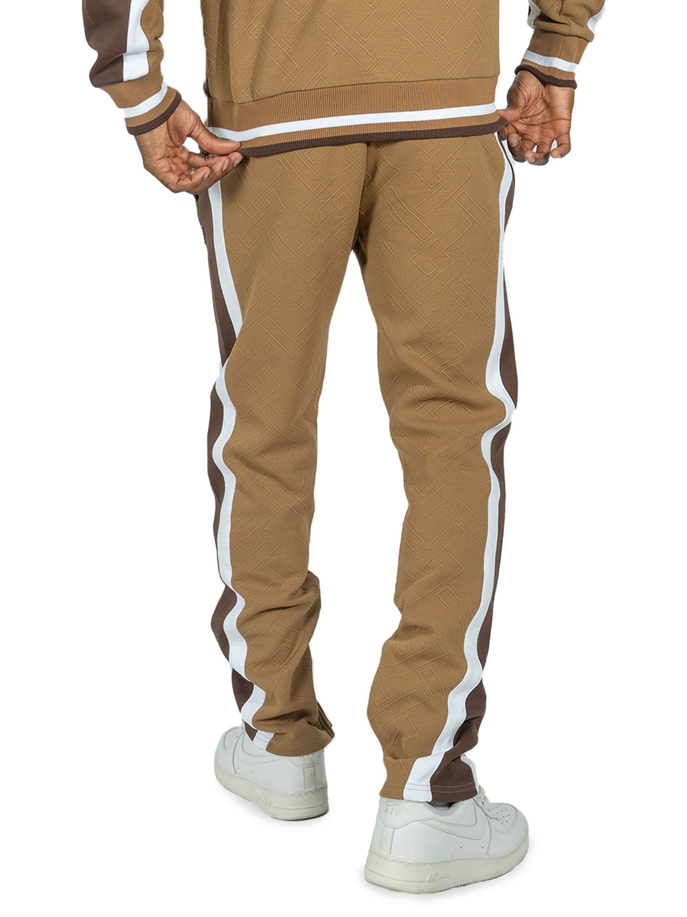 M4490 Beanchi Jacquard Hoody Set - Mocha