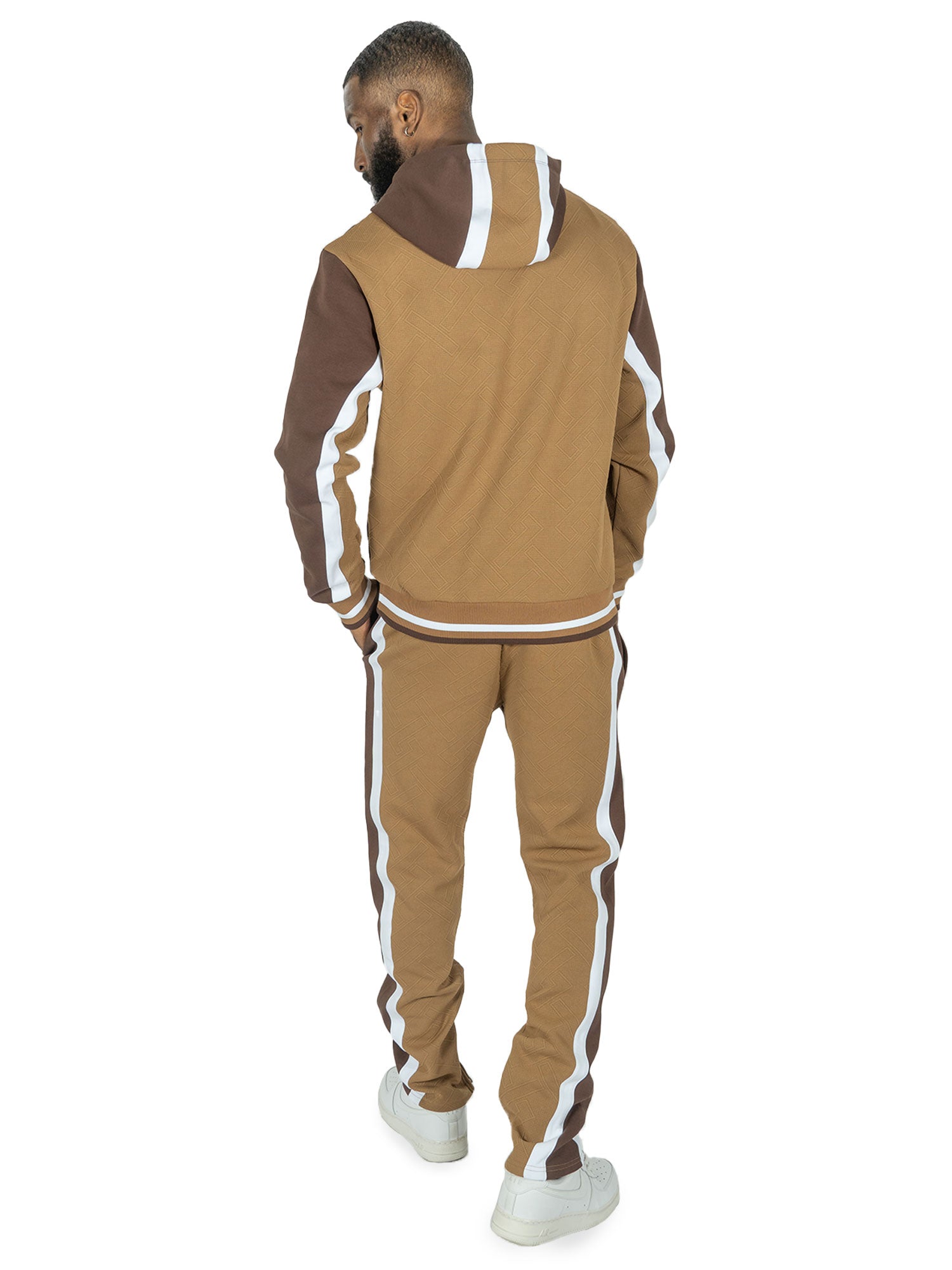 M4490 Beanchi Jacquard Hoody Set - Mocha