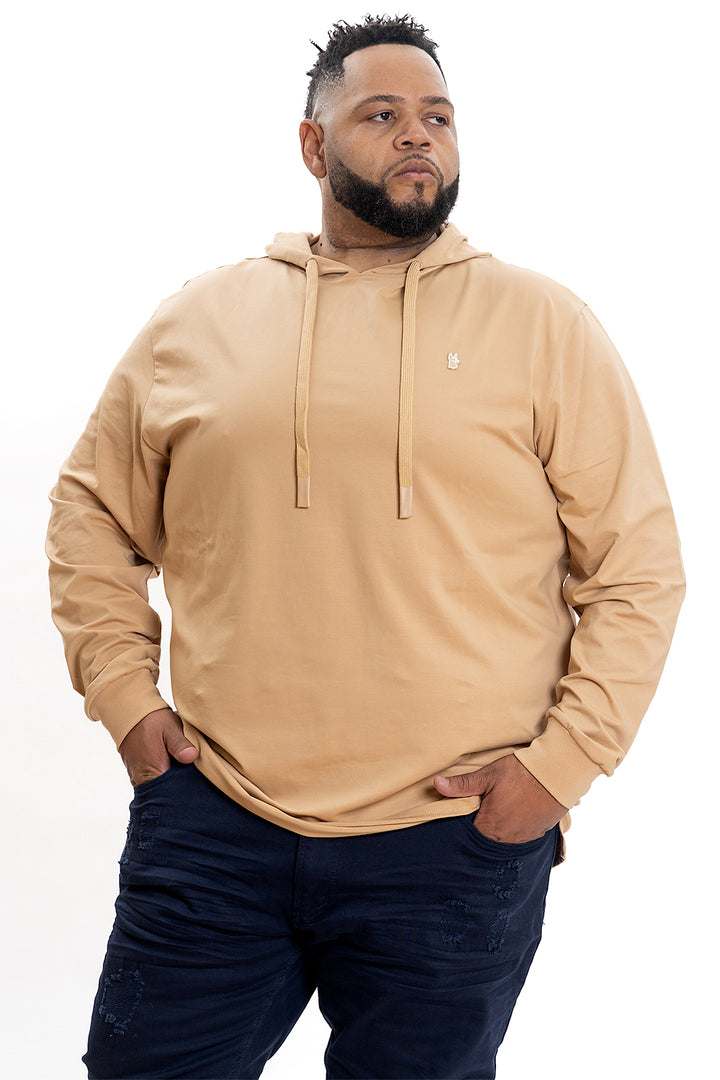 Makobi M4500 Luciano Jersey Hoodie in Khaki, view 2