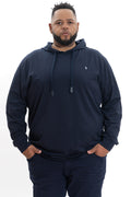 Makobi M4500 Luciano Jersey Hoodie in Navy, view 2