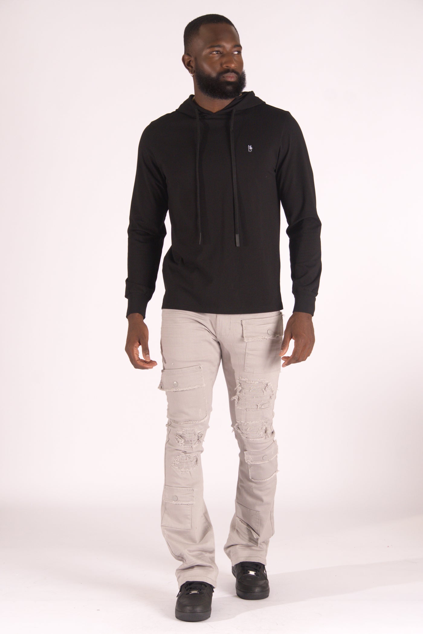 M4500 Luciano Jersey Hoodie - Black