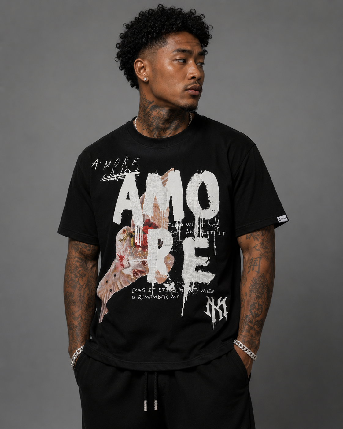 M451  Amore T-shirt - Black (NOT SOLD SEPARATELY - Add M651 Shorts to your Cart)