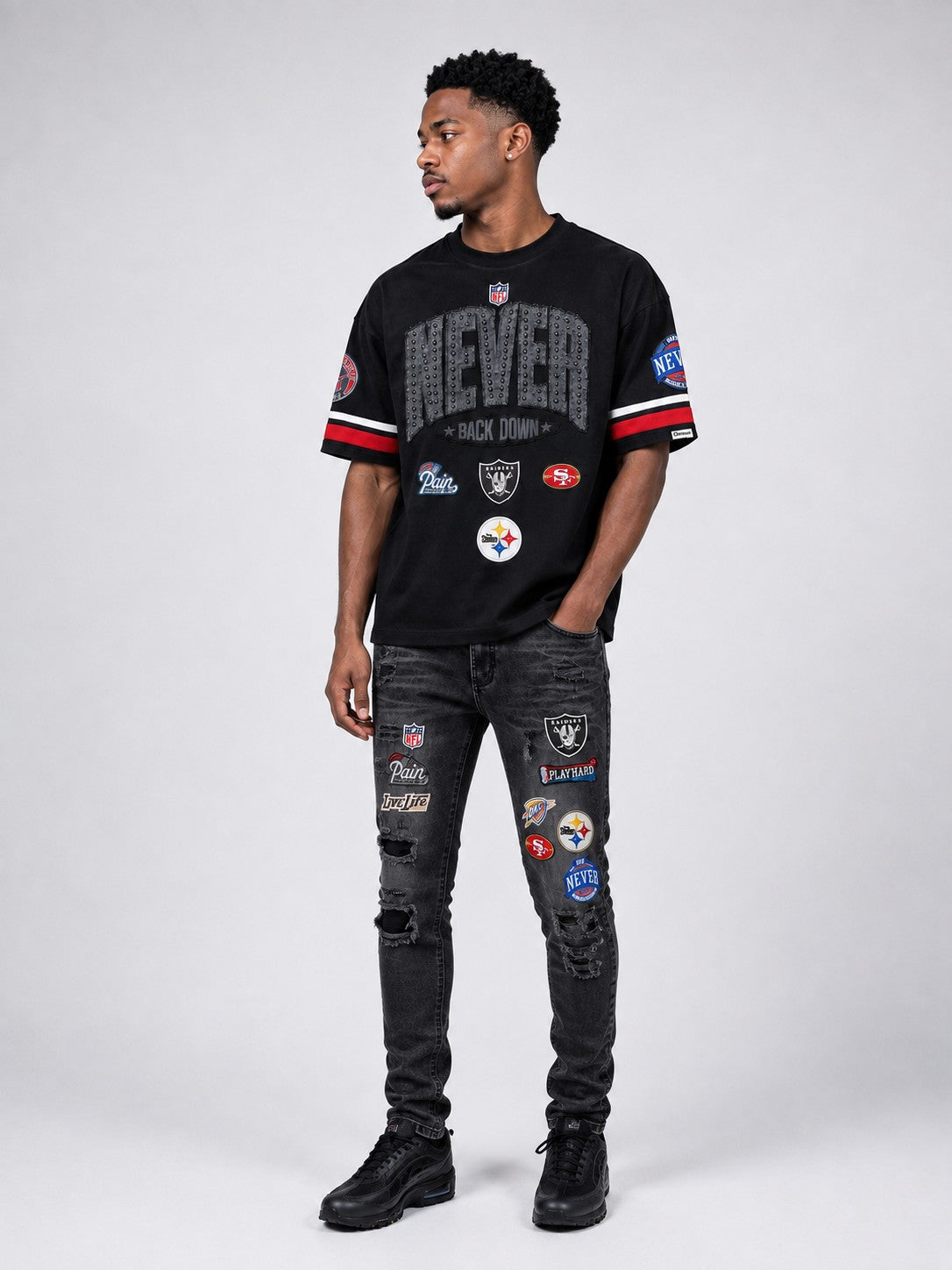 M1754 Never Back Down Jeans - Black