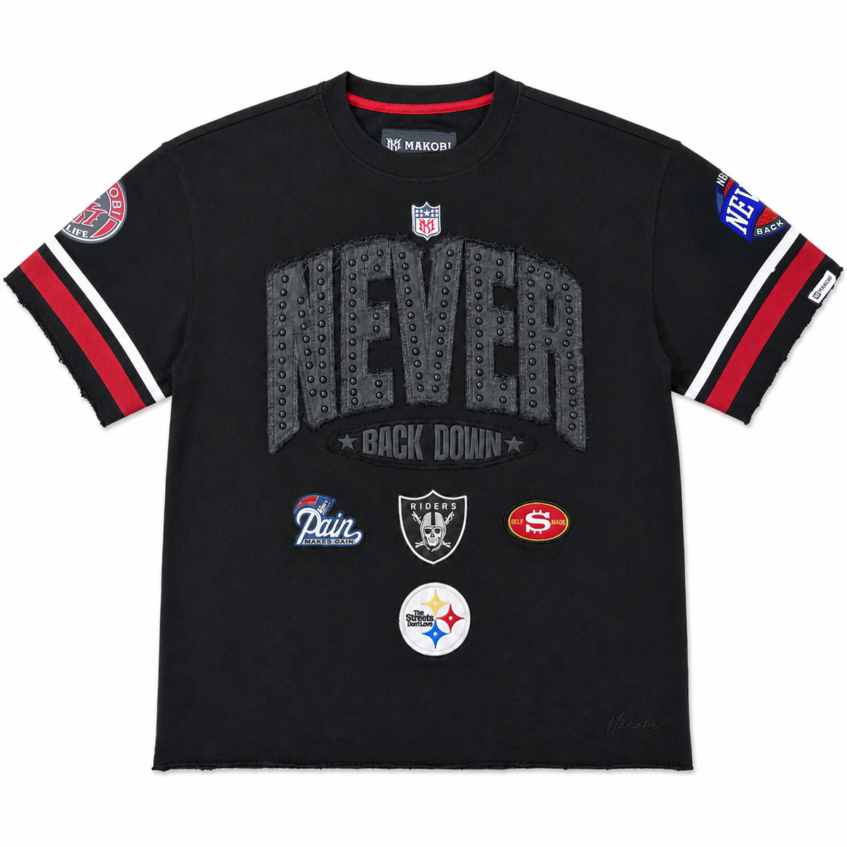 M454 Never Back down Boxed Tee - Black