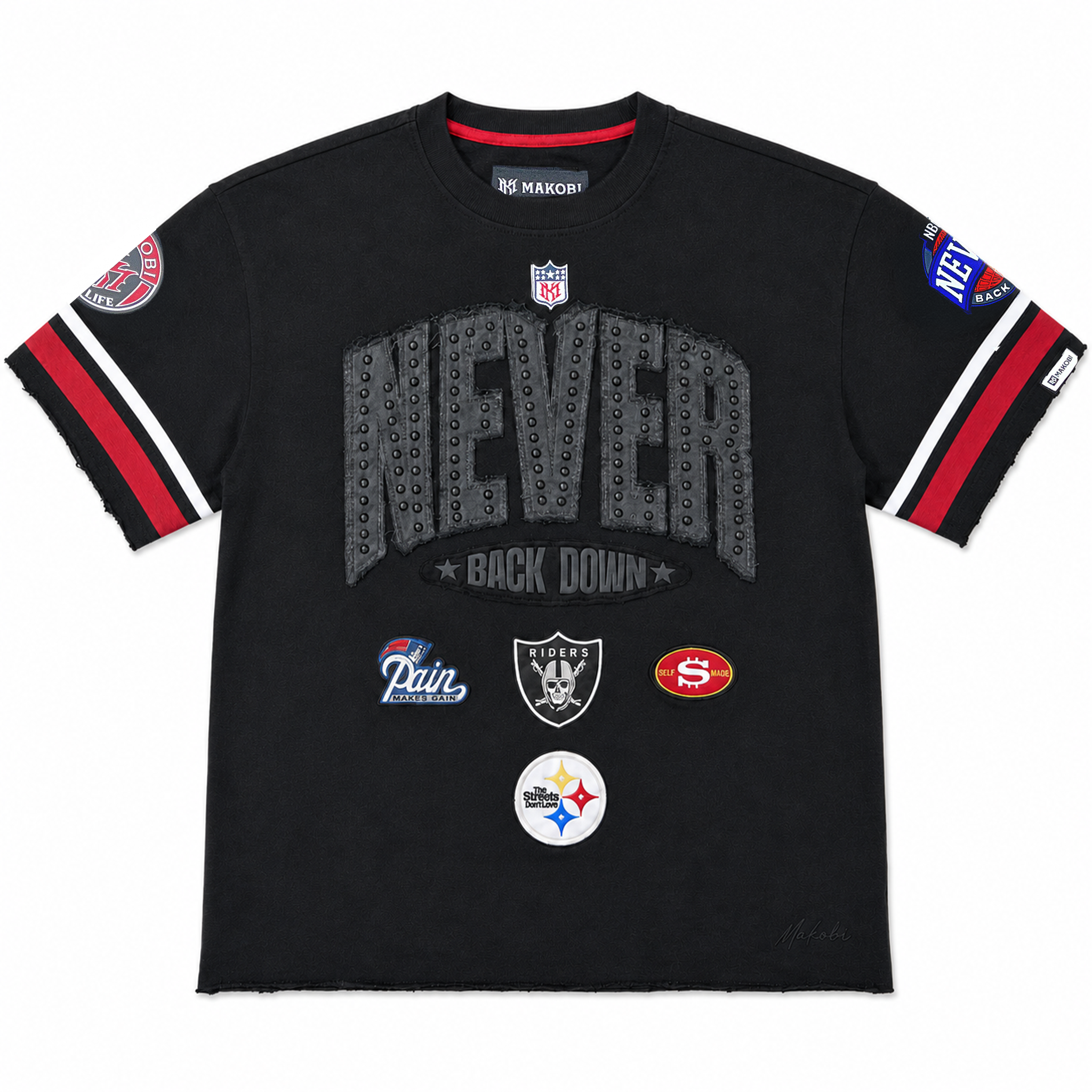 M454 Never Back down Boxed Tee - Black