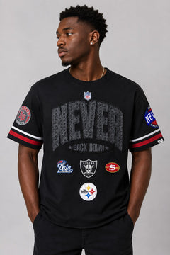 M454 Never Back down Boxed Tee - Black