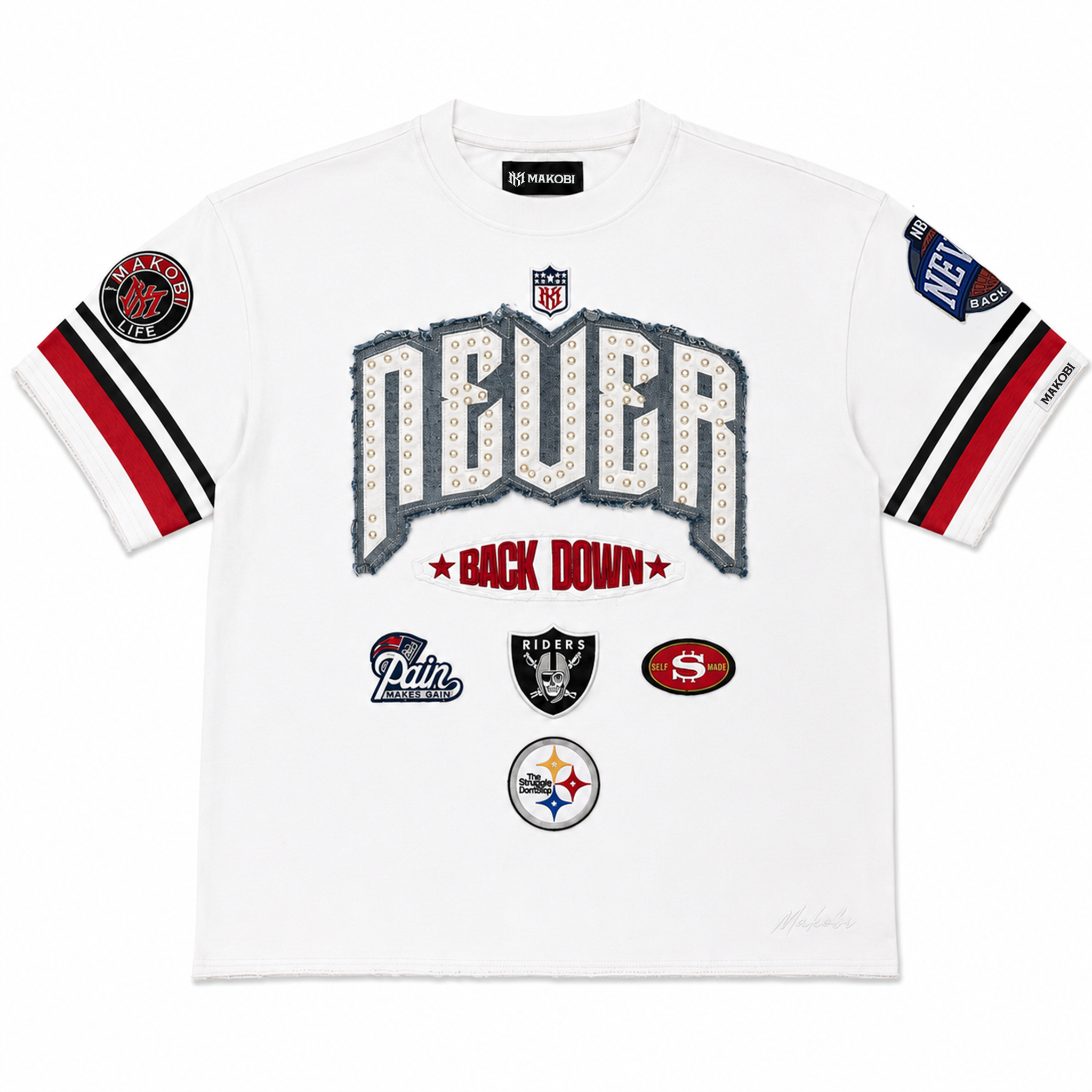 M454 Never Back down Boxed Tee - White