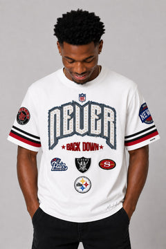 M454 Never Back down Boxed Tee - White