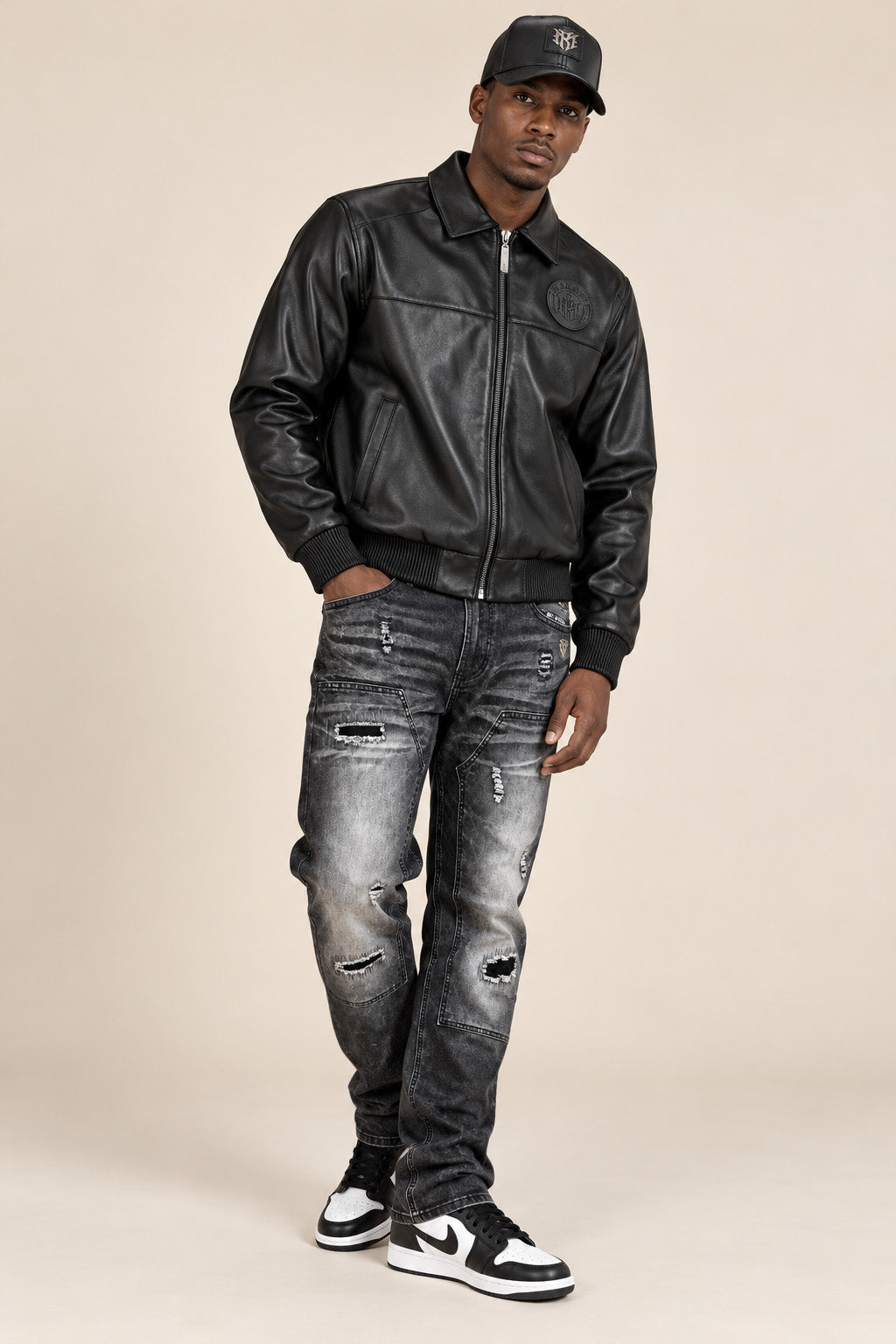 M4554 Azzuri PU Jacket - Black