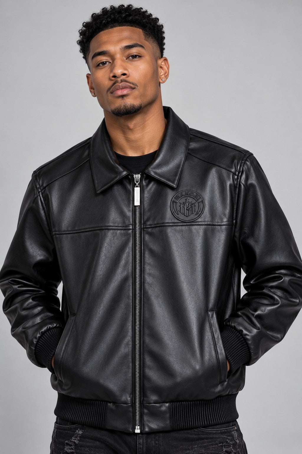 M4554 Azzuri PU Jacket - Black