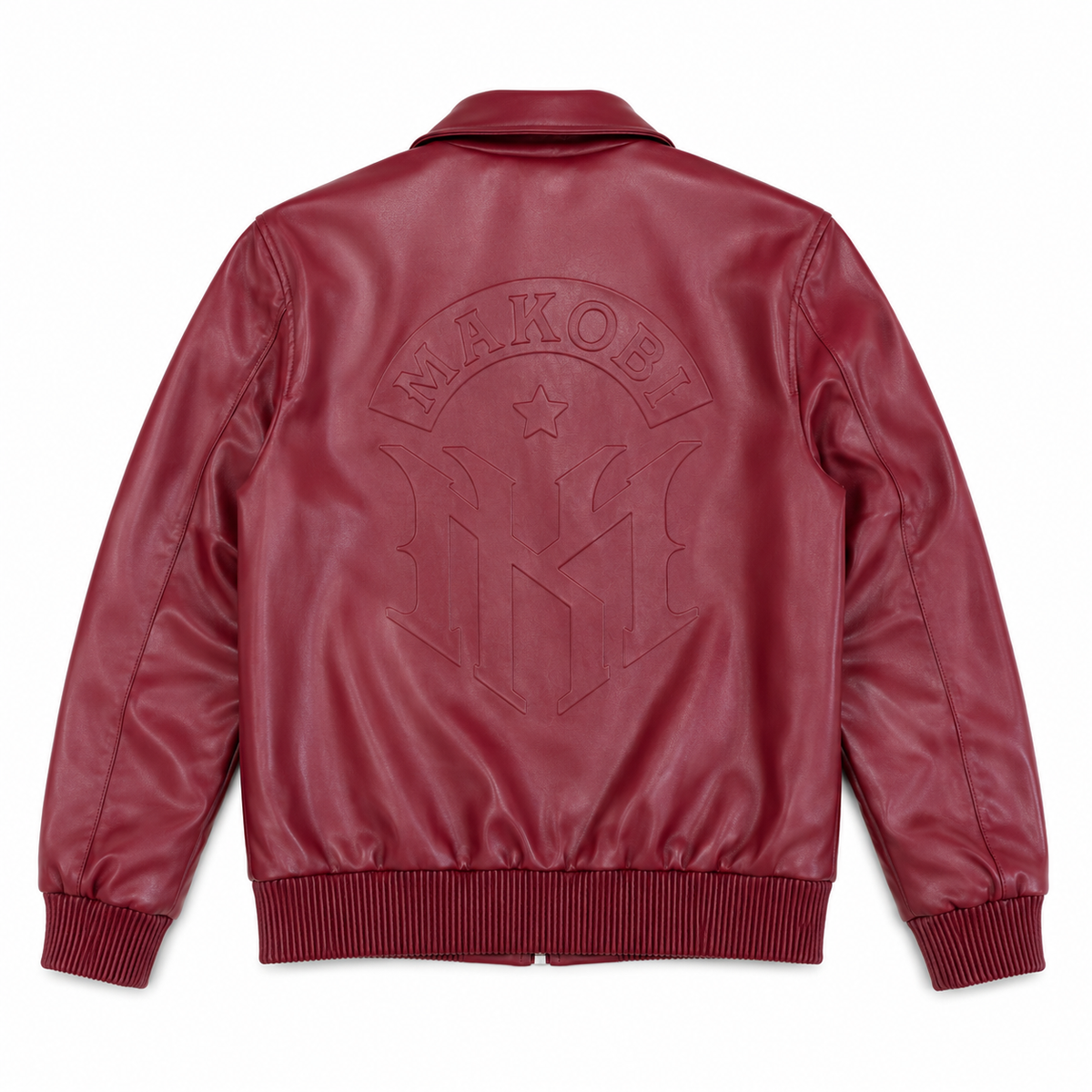 M4554 Azzuri PU Jacket - Burgundy
