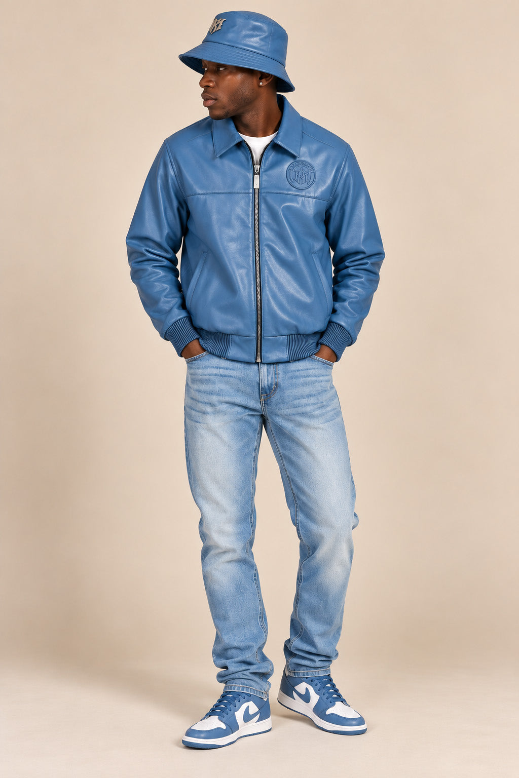 M4554 Azzuri PU Jacket - Midnight Blue