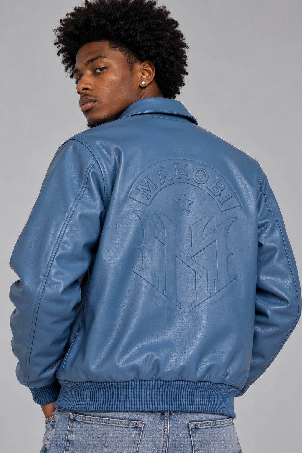 M4554 Azzuri PU Jacket - Midnight Blue
