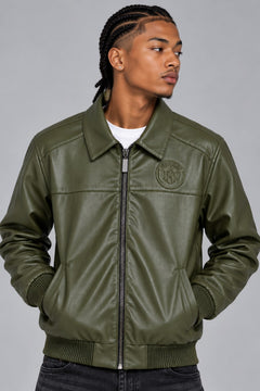 M4554 Azzuri PU Jacket - Olive
