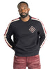 Sweatshirt | M4555 Lorenzo Jacquard Crewneck - Black