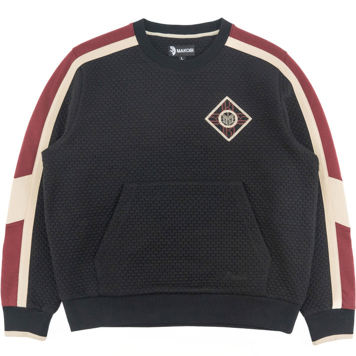 Sweatshirt | M4555 Lorenzo Jacquard Crewneck - Black