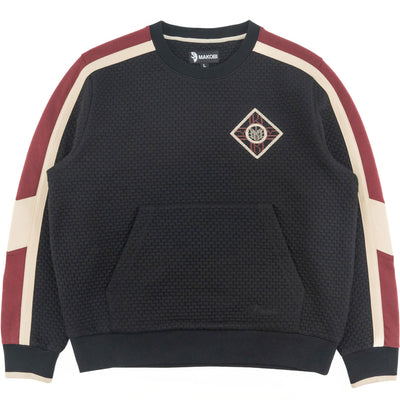 Sweatshirt | M4555 Lorenzo Jacquard Crewneck - Black