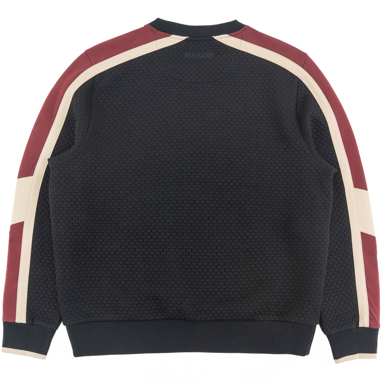 Sweatshirt | M4555 Lorenzo Jacquard Crewneck - Black