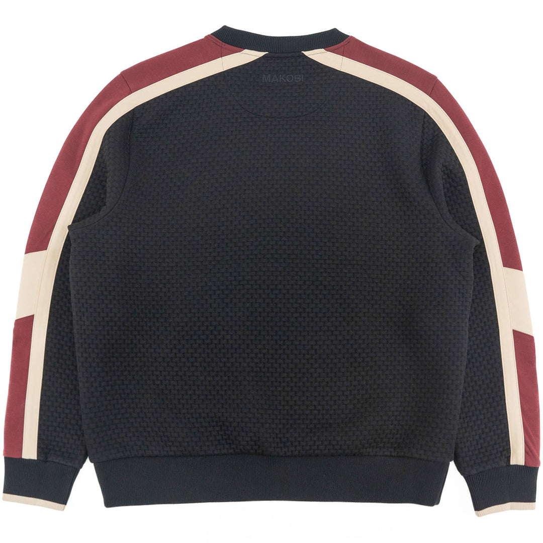 Sweatshirt | M4555 Lorenzo Jacquard Crewneck - Black