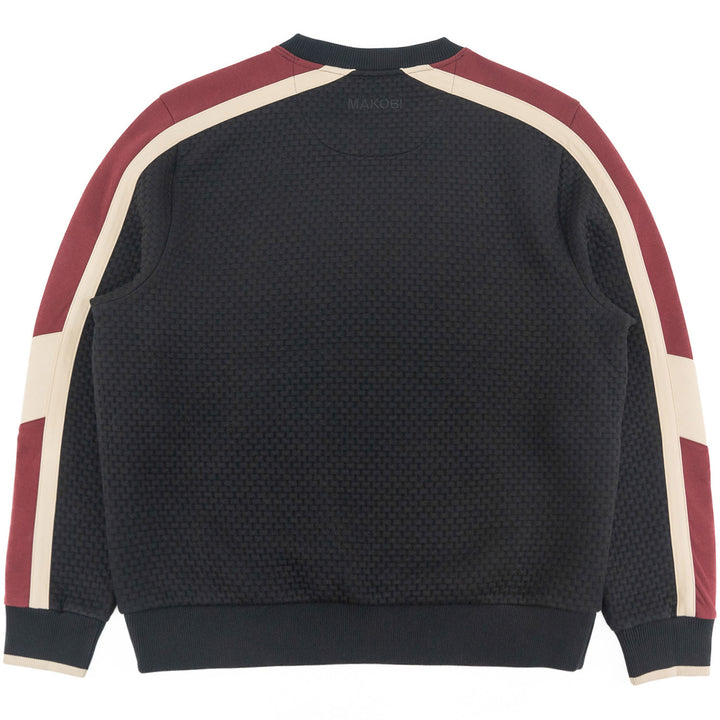 Sweatshirt | M4555 Lorenzo Jacquard Crewneck - Black