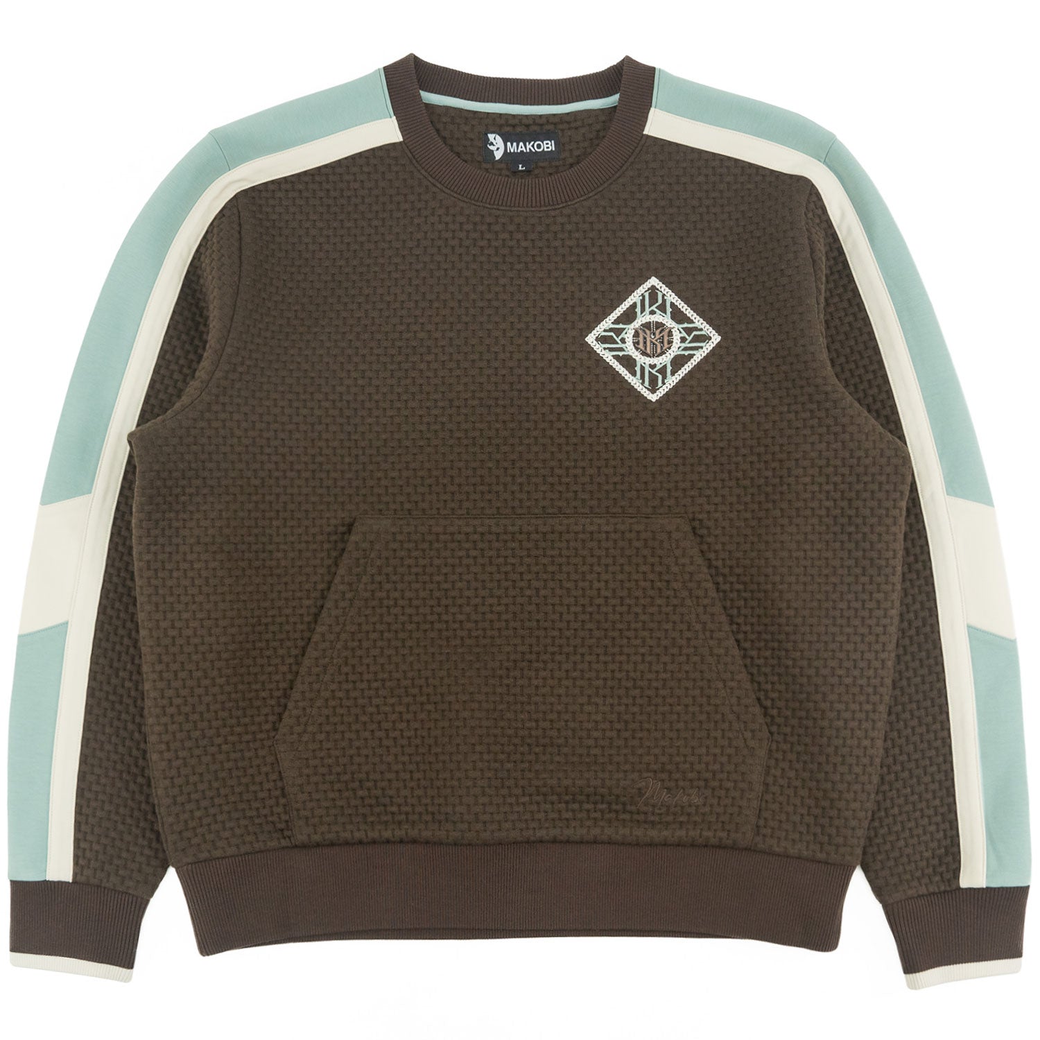 Sweatshirt | M4555 Lorenzo Jacquard Crewneck - Brown