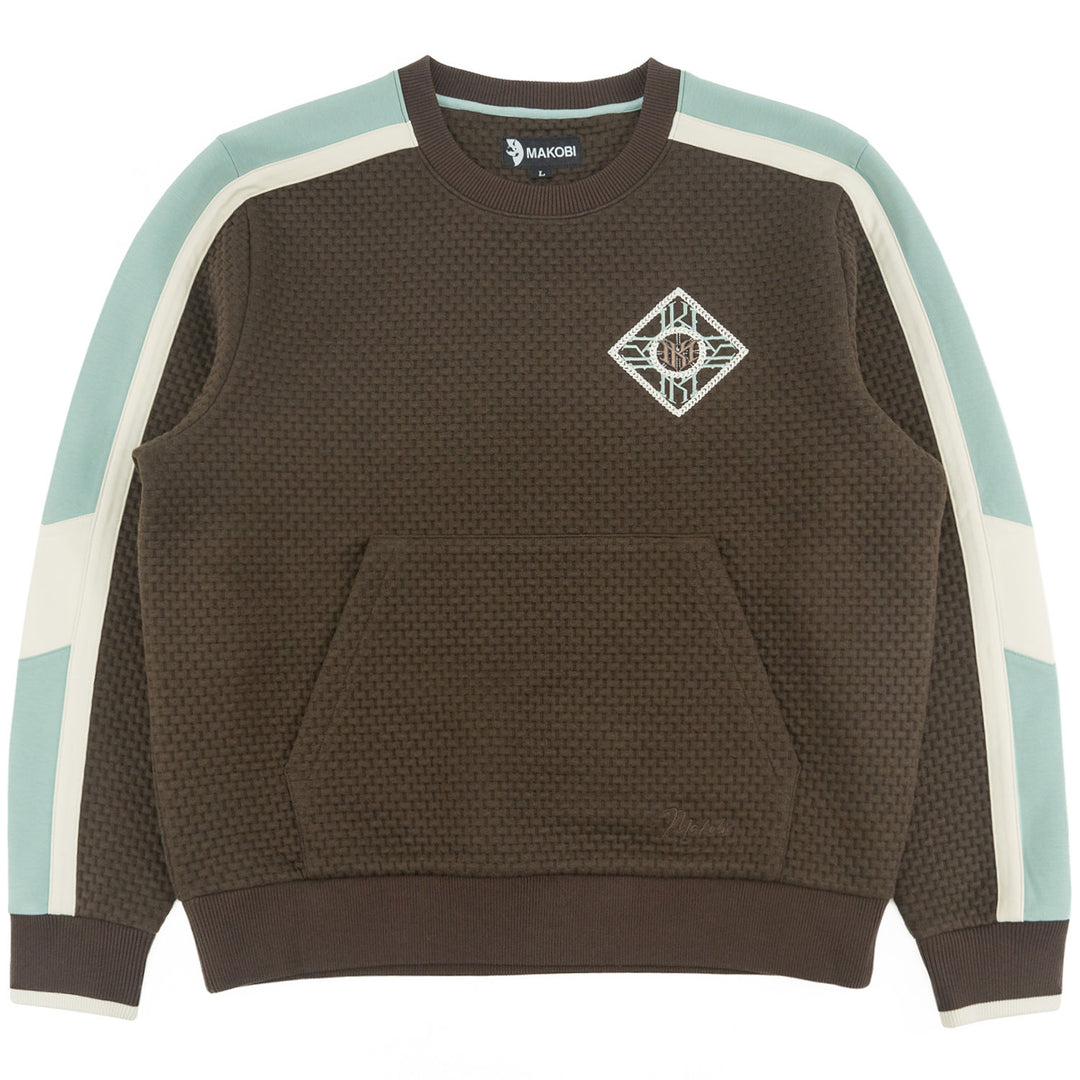 Sweatshirt | M4555 Lorenzo Jacquard Crewneck - Brown