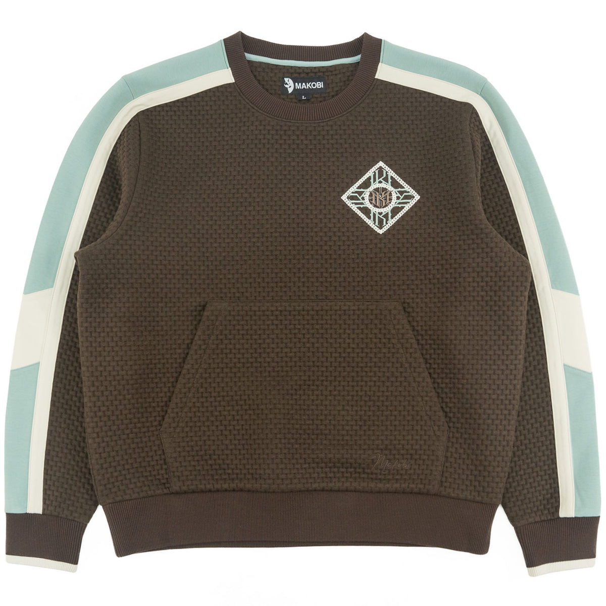 M4555 Lorenzo Jacquard Crewneck - Brown