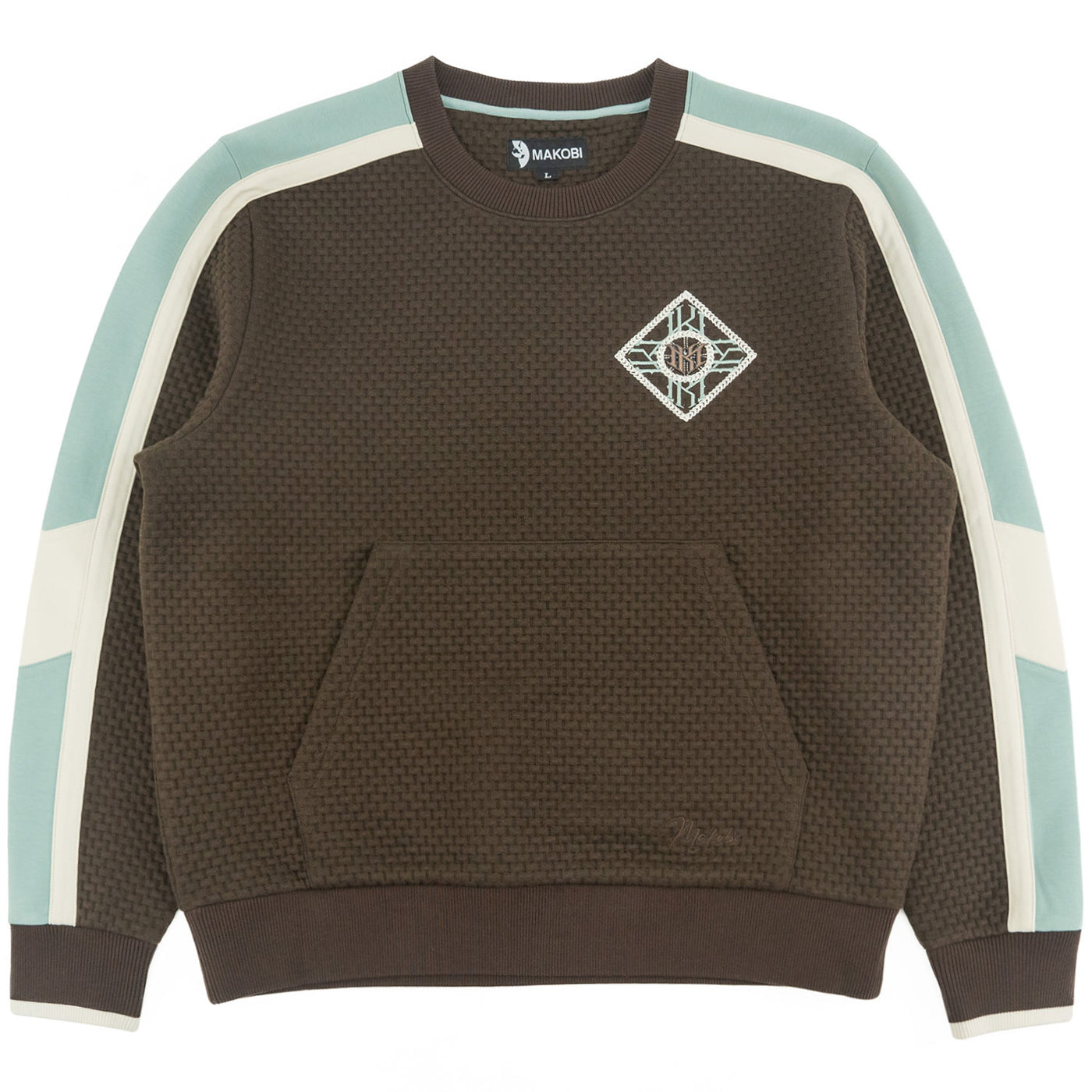 Sweatshirt | M4555 Lorenzo Jacquard Crewneck - Brown