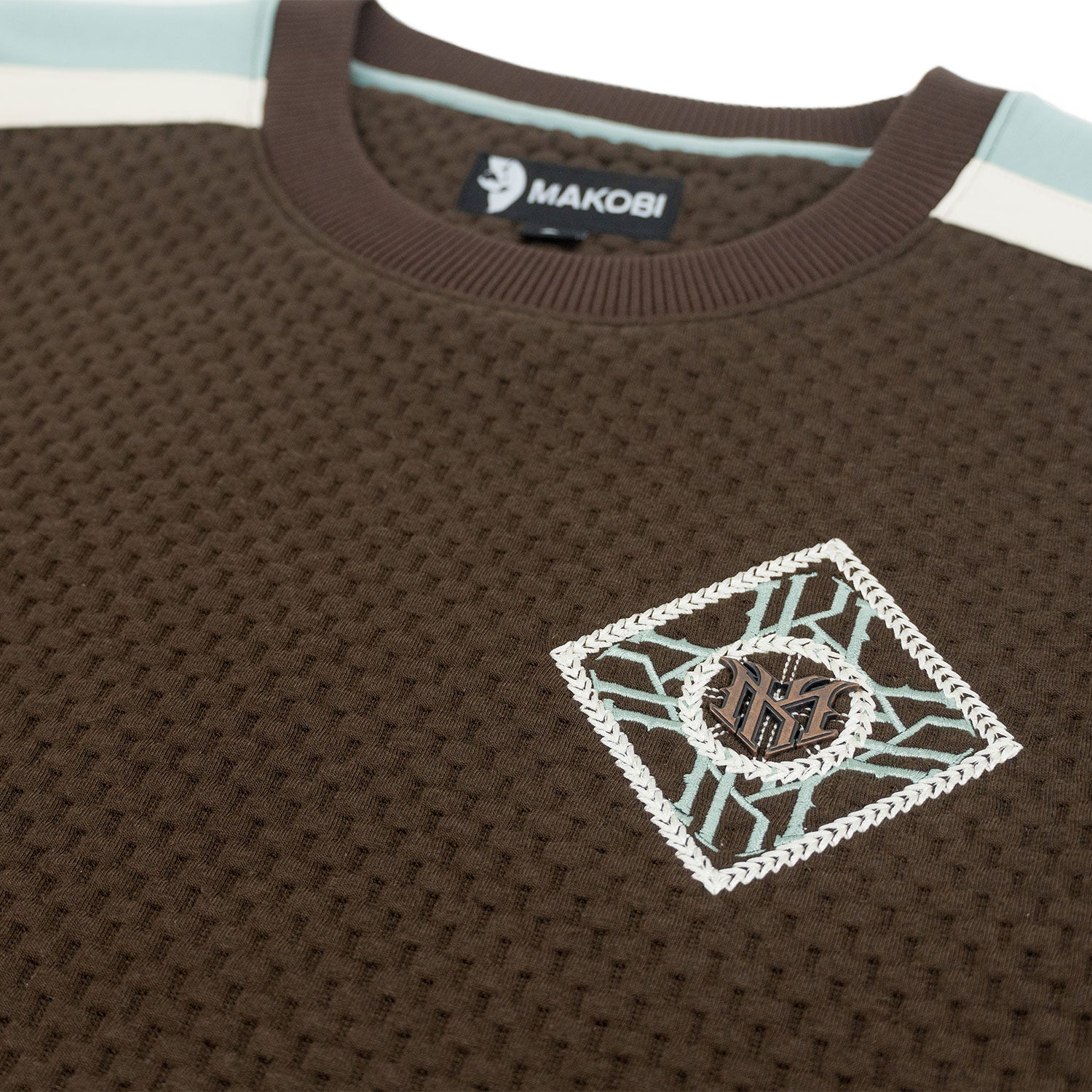 M4555 Lorenzo Jacquard Crewneck - Brown