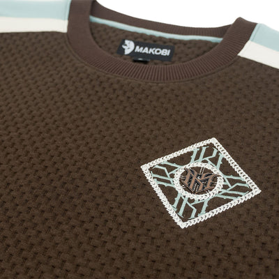 Sweatshirt | M4555 Lorenzo Jacquard Crewneck - Brown