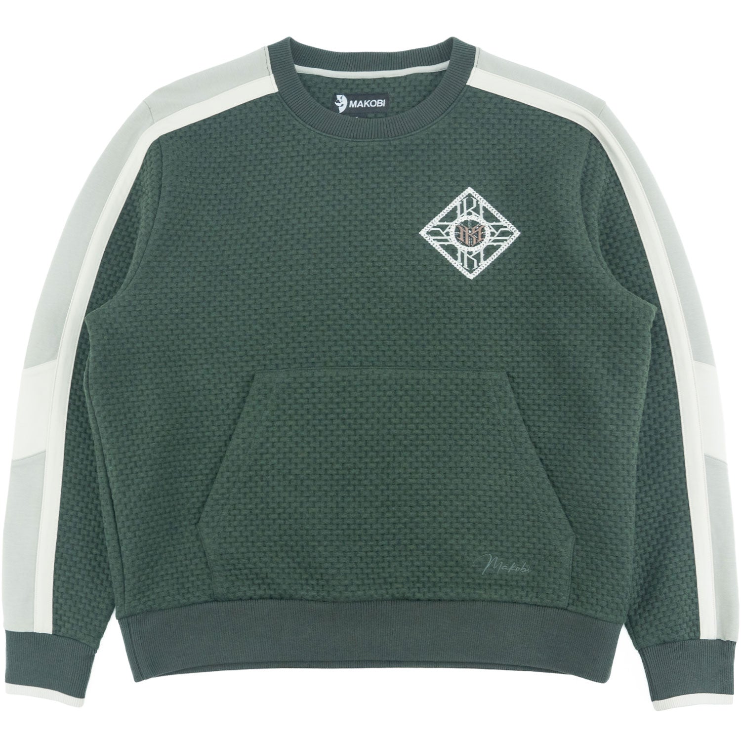 M4555 Lorenzo Jacquard Crewneck - Green