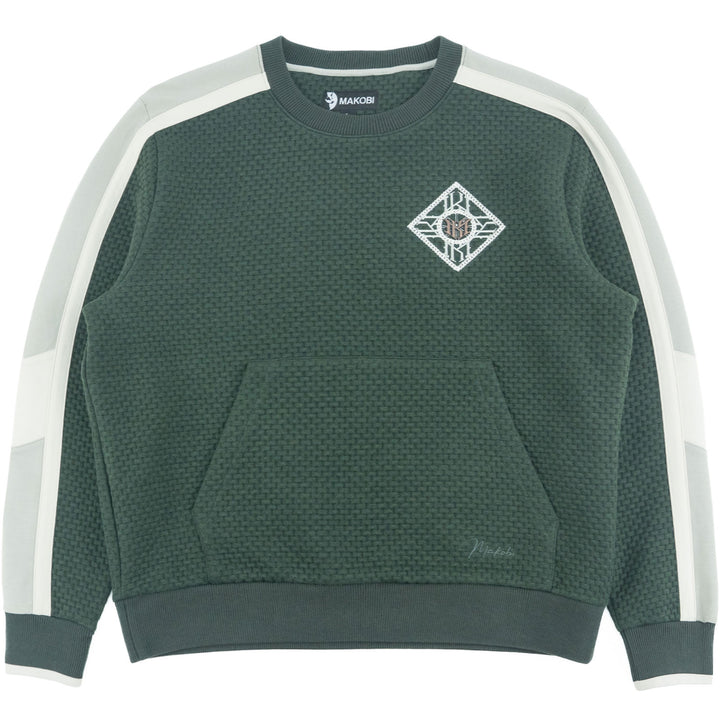 Sweatshirt | M4555 Lorenzo Jacquard Crewneck - Green