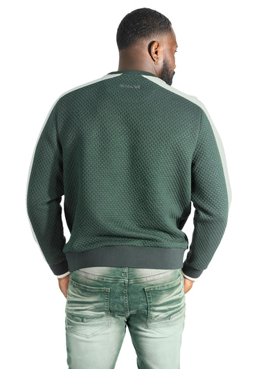 Sweatshirt | M4555 Lorenzo Jacquard Crewneck - Green