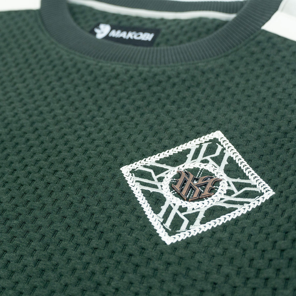 M4555 Lorenzo Jacquard Crewneck - Green