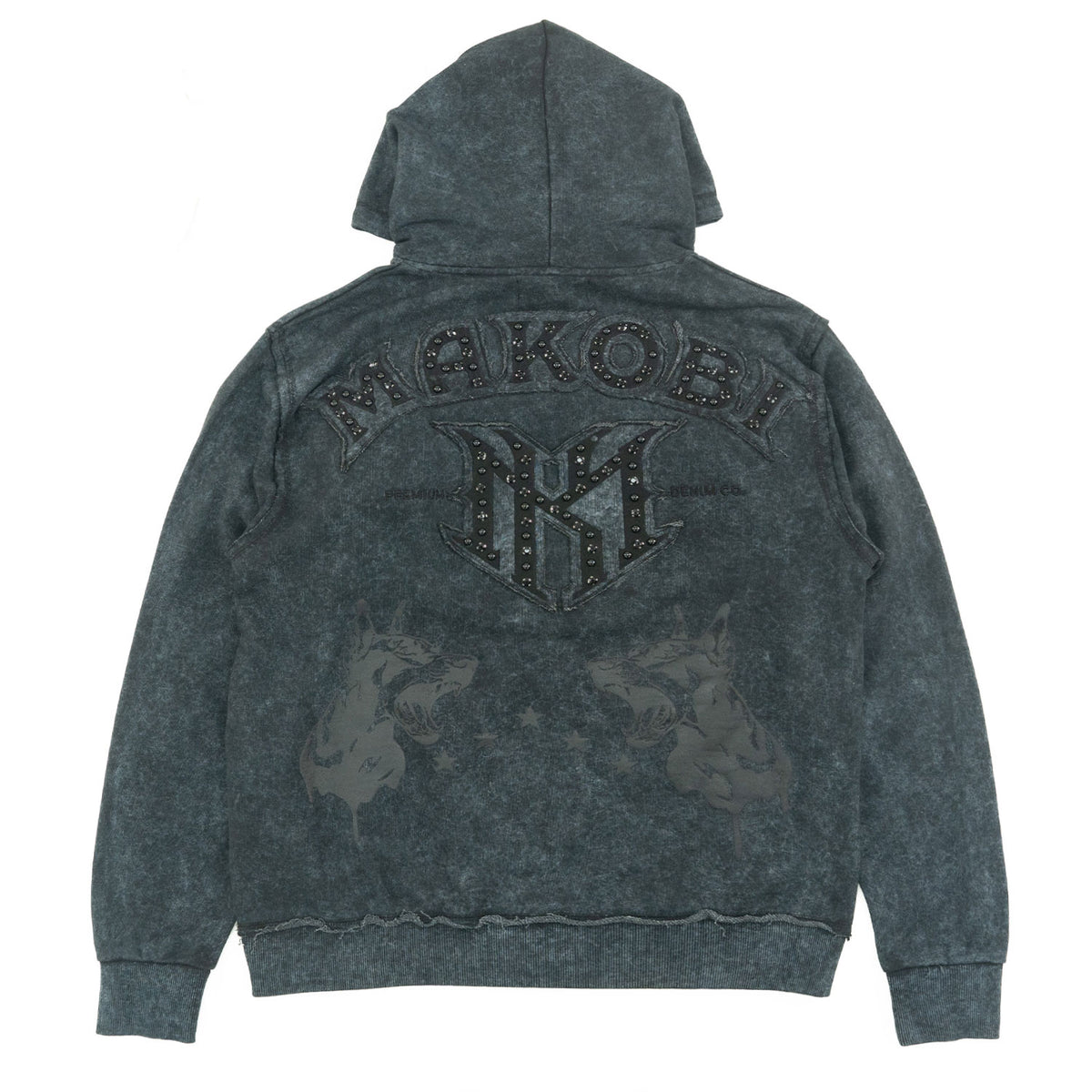 M4557 Sartoni Pull Over Fleece Hoodie - Black